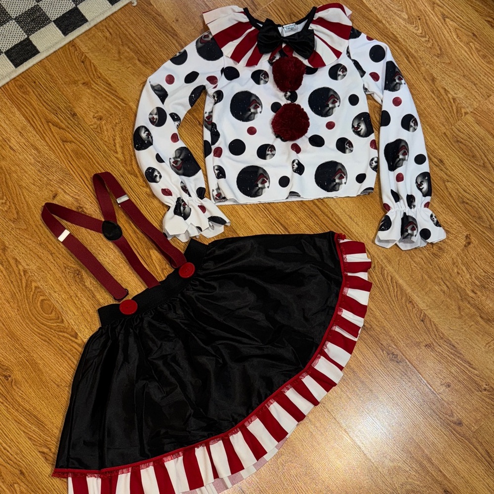 Halloween Polka Dot Clown Costume for Kids